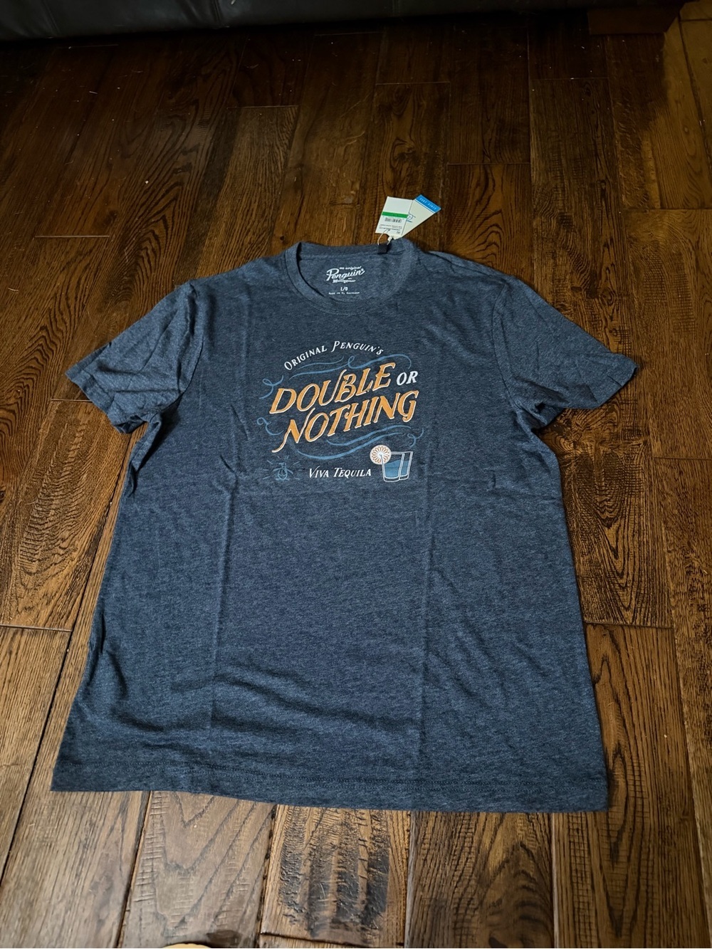 NWT Original Penguin Double or Nothing Navy Graphic Tee - Men’s Size L